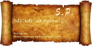 Sükösd Petra névjegykártya